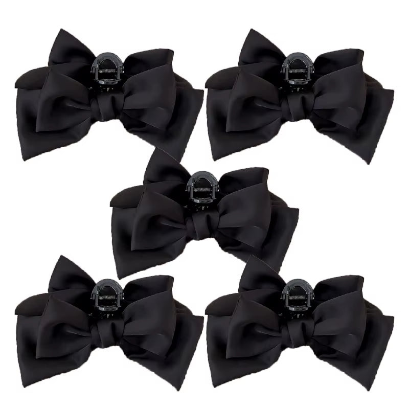 Fashion Women Bow Hairpin Korean Version of Solid Color Butterfly Satin Hair Clips Girls Hair Accessories Headwear