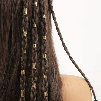 Dreadlock Hair Rings Adjustable Cuffs Clip Hair Braids Dirty Braids Bead Hairpin Hair Accessories Headwear for Women Girls