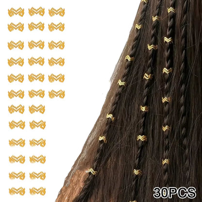 Dreadlock Hair Rings Adjustable Cuffs Clip Hair Braids Dirty Braids Bead Hairpin Hair Accessories Headwear for Women Girls