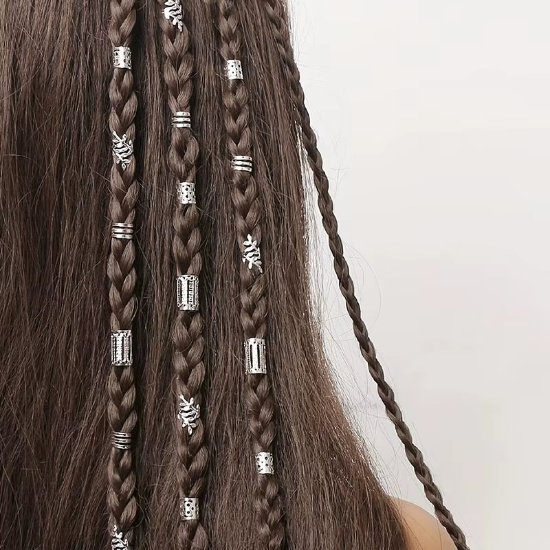Dreadlock Hair Rings Adjustable Cuffs Clip Hair Braids Dirty Braids Bead Hairpin Hair Accessories Headwear for Women Girls