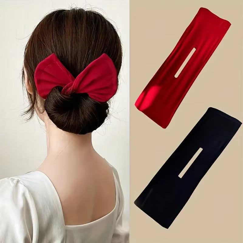 1/4Pcs Solid Color Polka Dot Twist Hair Clip for Women Elegant Hairband Lazy Fashion Hair Curler Hair Accessories