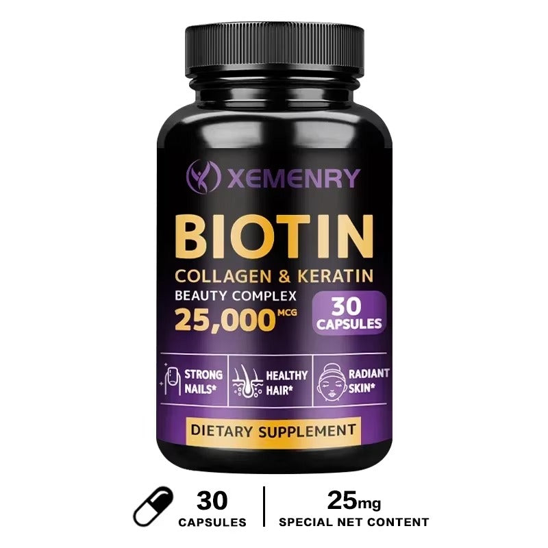 Biotin - Nail, Hair and Skin Health Support, Skin Texture Improvement, Anti-Agingsupplements