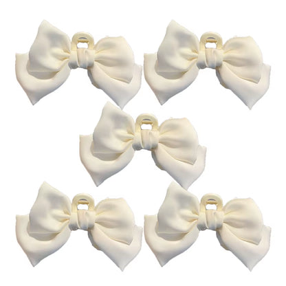 Fashion Women Bow Hairpin Korean Version of Solid Color Butterfly Satin Hair Clips Girls Hair Accessories Headwear