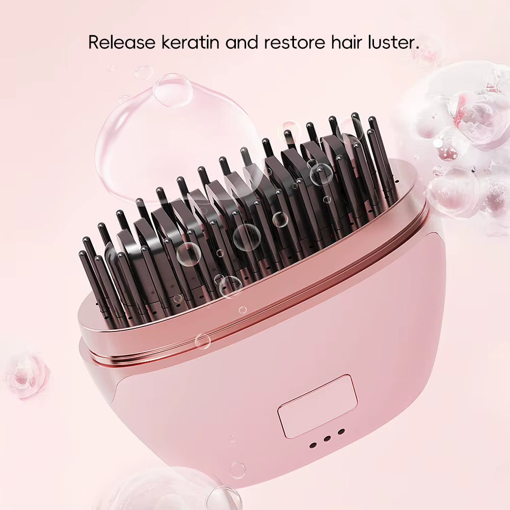 New Multifunctional Electric Heating Hair Straightener Brush Portable Rechargeable Cordless Straightening Comb Hairdressing Tool