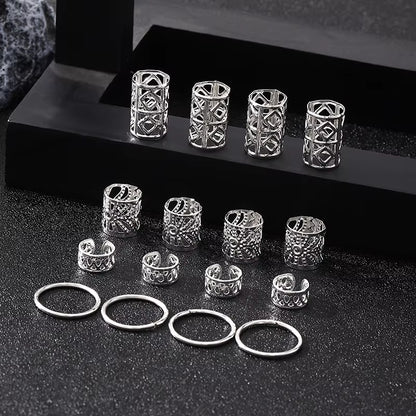 Dreadlock Hair Rings Adjustable Cuffs Clip Hair Braids Dirty Braids Bead Hairpin Hair Accessories Headwear for Women Girls