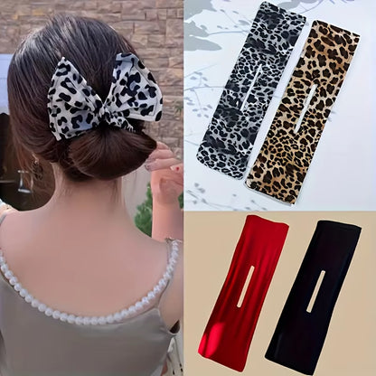 1/4Pcs Solid Color Polka Dot Twist Hair Clip for Women Elegant Hairband Lazy Fashion Hair Curler Hair Accessories