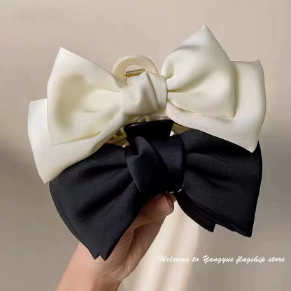 Fashion Women Bow Hairpin Korean Version of Solid Color Butterfly Satin Hair Clips Girls Hair Accessories Headwear