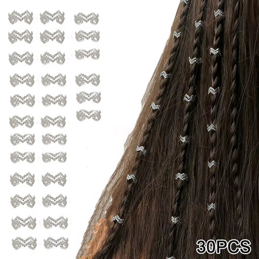 Dreadlock Hair Rings Adjustable Cuffs Clip Hair Braids Dirty Braids Bead Hairpin Hair Accessories Headwear for Women Girls