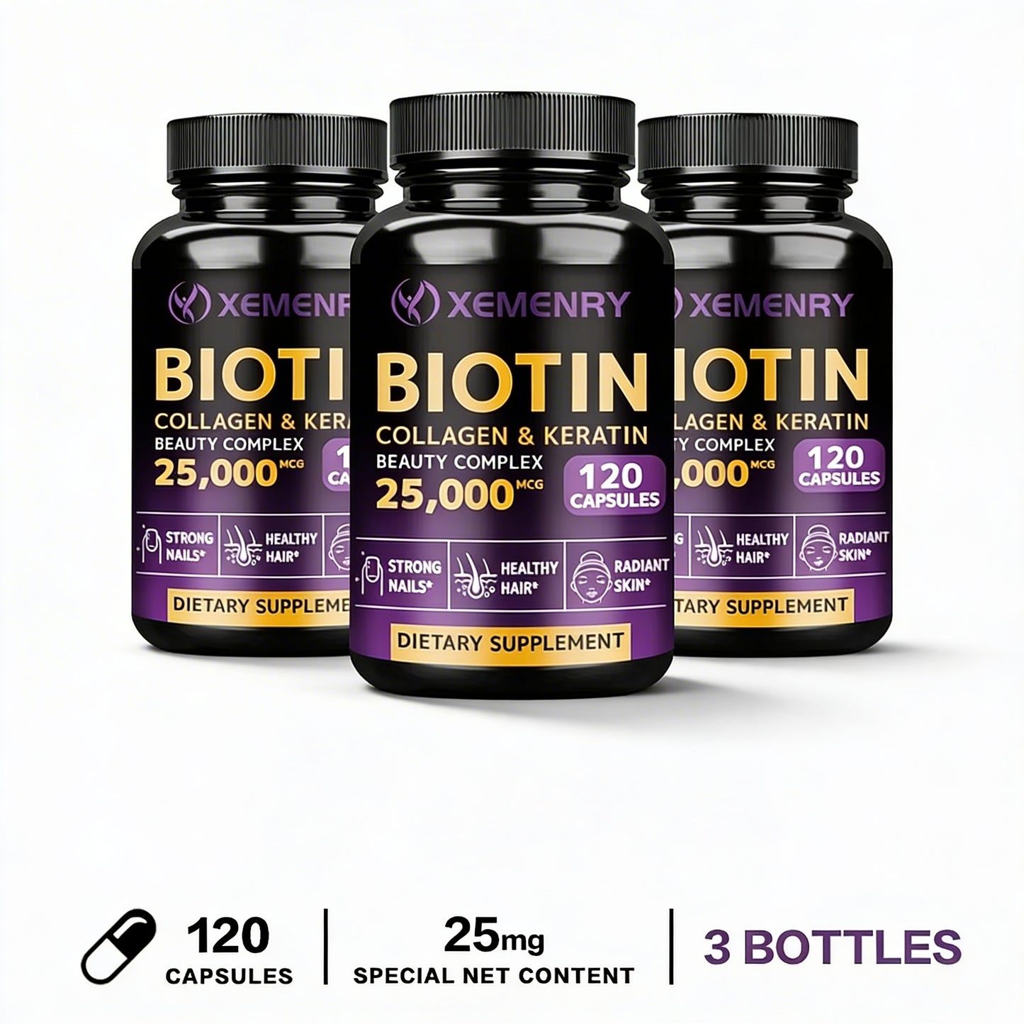 Biotin - Nail, Hair and Skin Health Support, Skin Texture Improvement, Anti-Agingsupplements