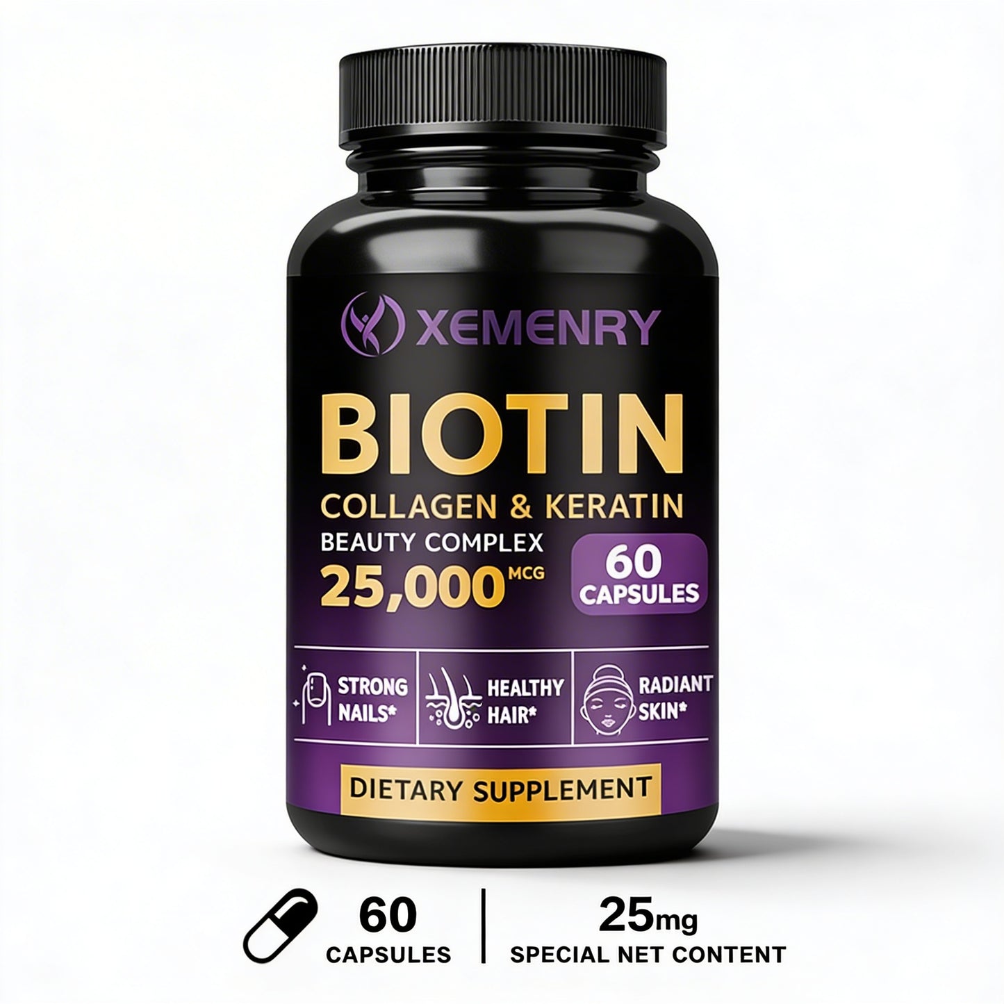 Biotin - Nail, Hair and Skin Health Support, Skin Texture Improvement, Anti-Agingsupplements