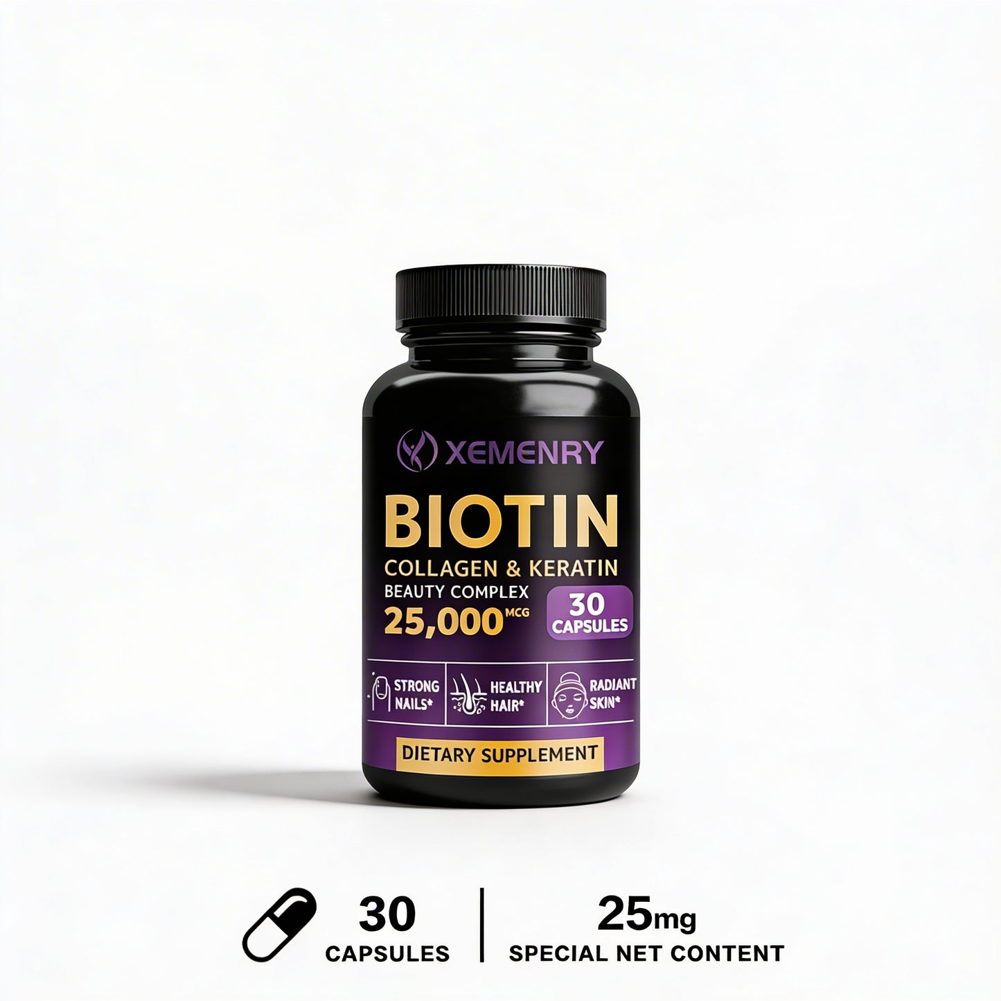 Biotin - Nail, Hair and Skin Health Support, Skin Texture Improvement, Anti-Agingsupplements