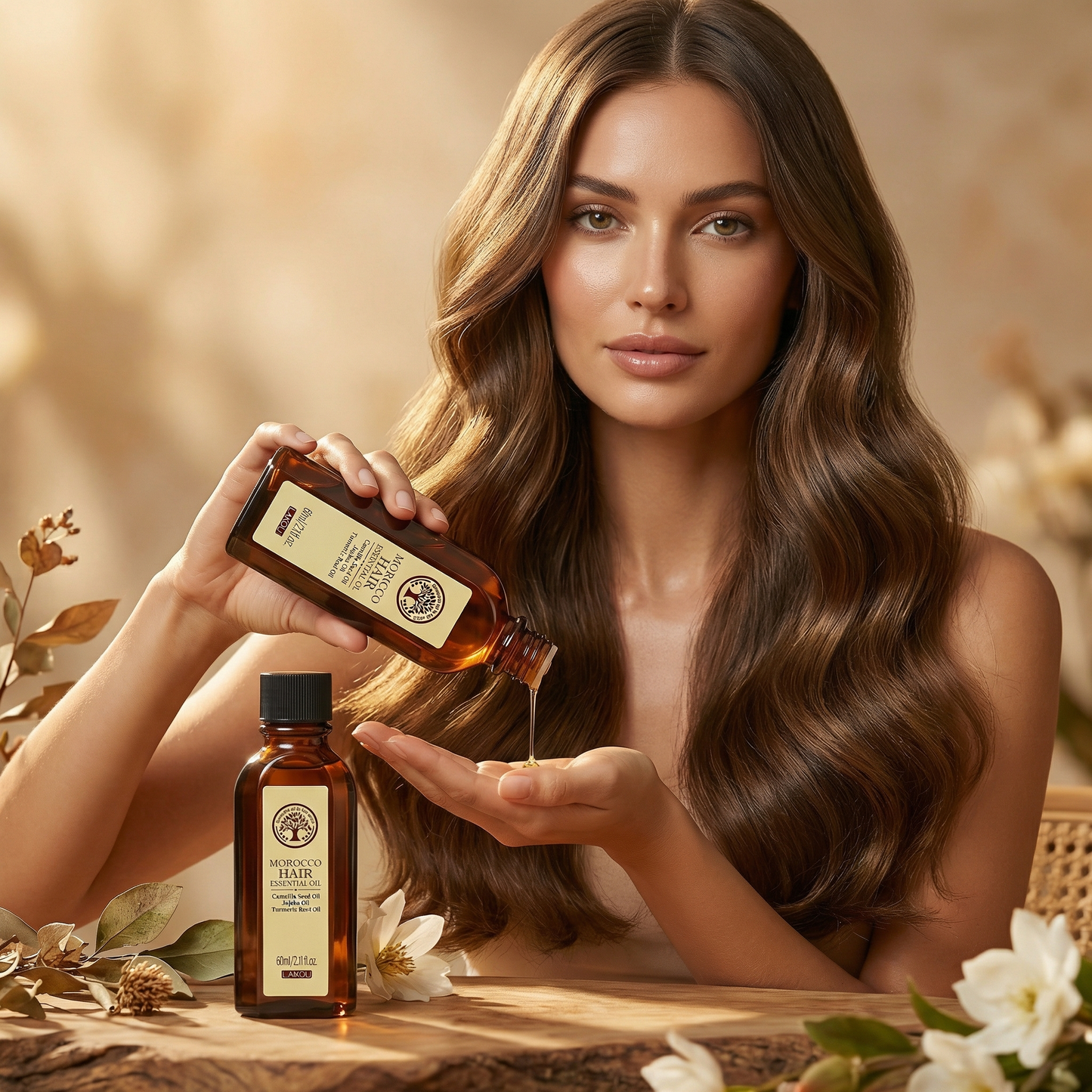 Morocco Hair Essential Argan Essence Oil Moisturizer Brightening Smooth Nourishing Repair Dry Damaged Hair 60Ml
