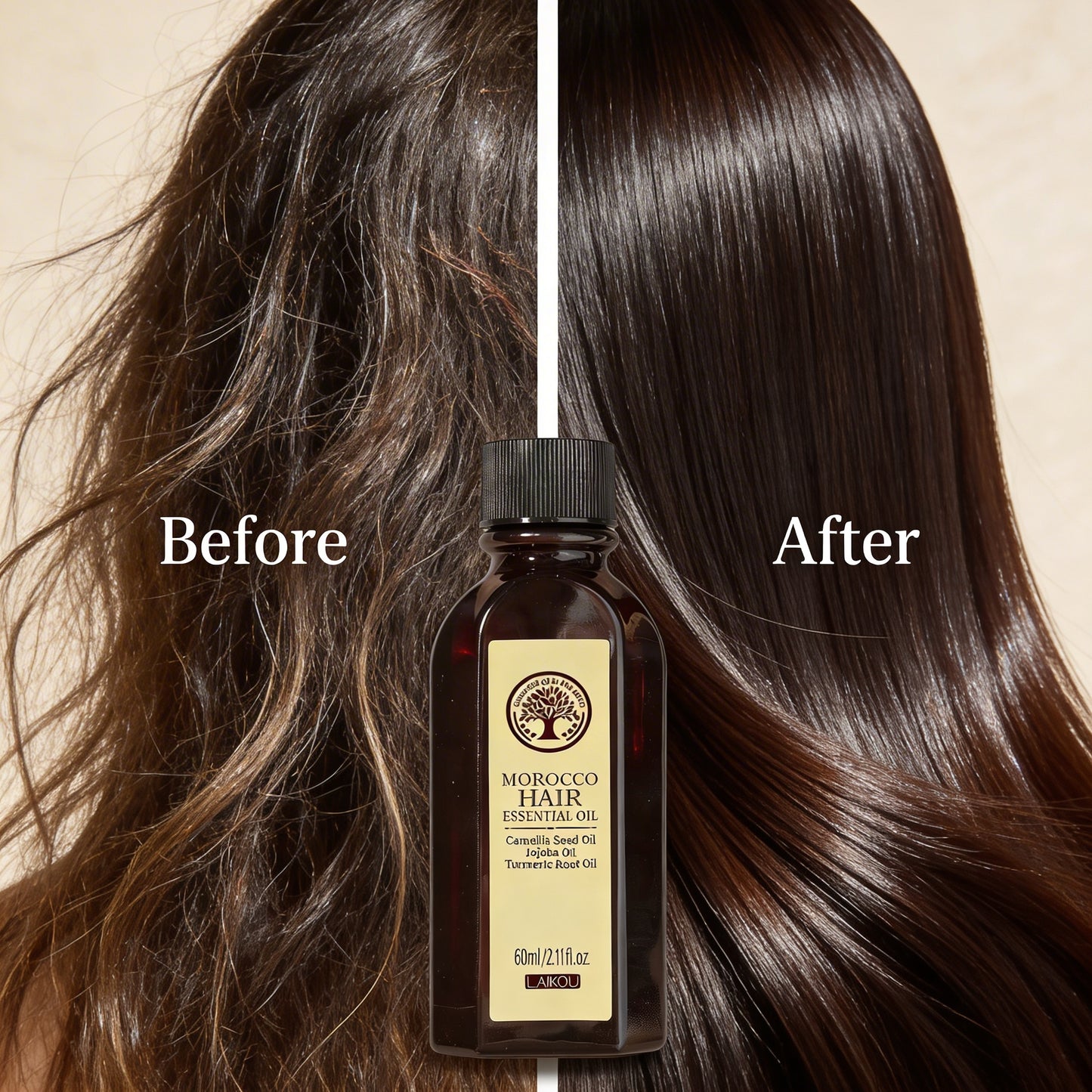 Morocco Hair Essential Argan Essence Oil Moisturizer Brightening Smooth Nourishing Repair Dry Damaged Hair 60Ml
