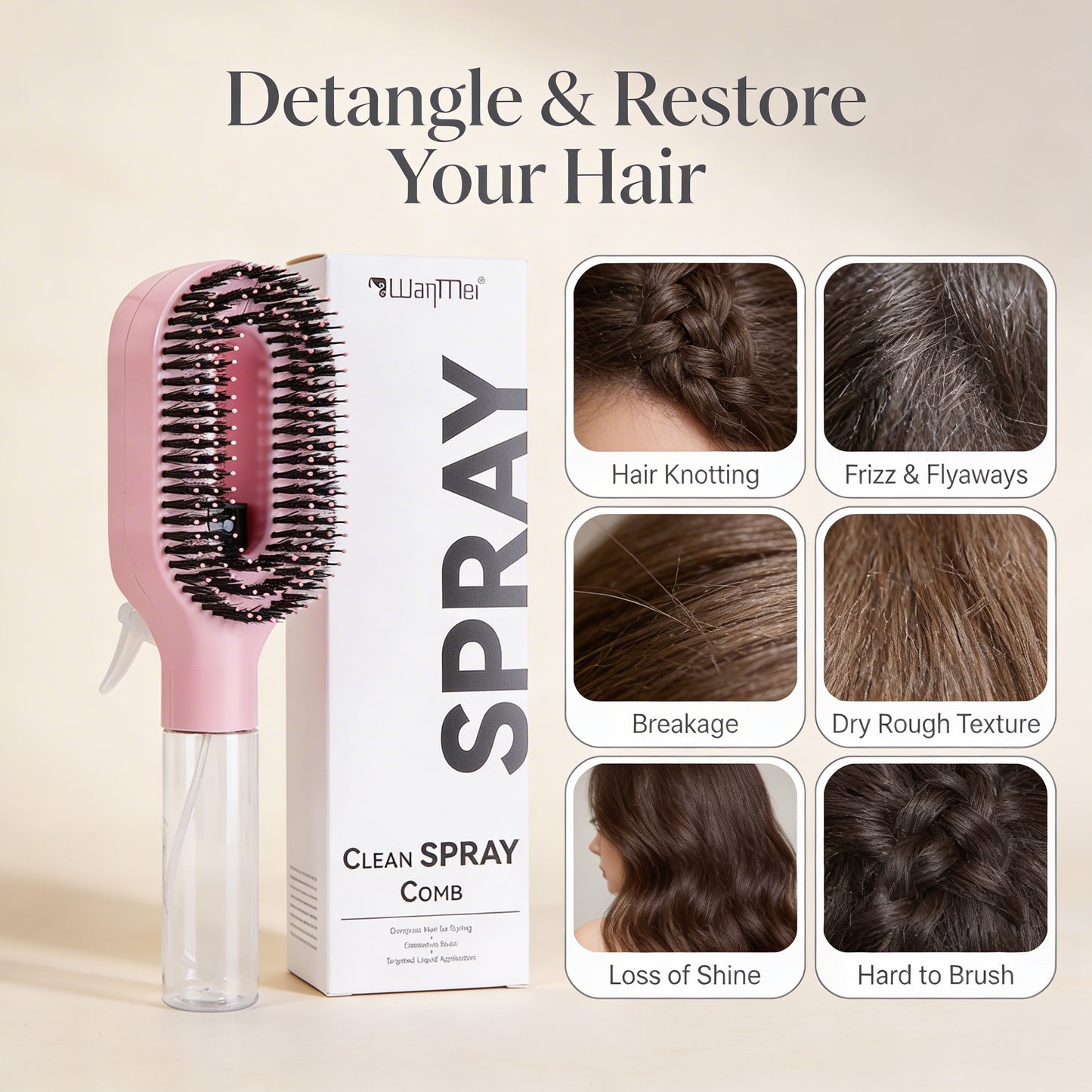 MisBrush™ Premium Detangling Hair Brush