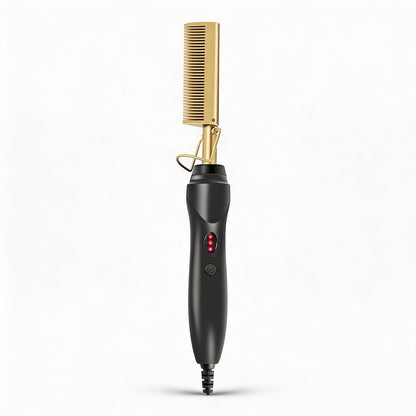 Electric Hot Heating Comb Hair Straightener Heat Pressing Combs Wet and Dry Hair Iron Straightening Brush Hair Styling Tools